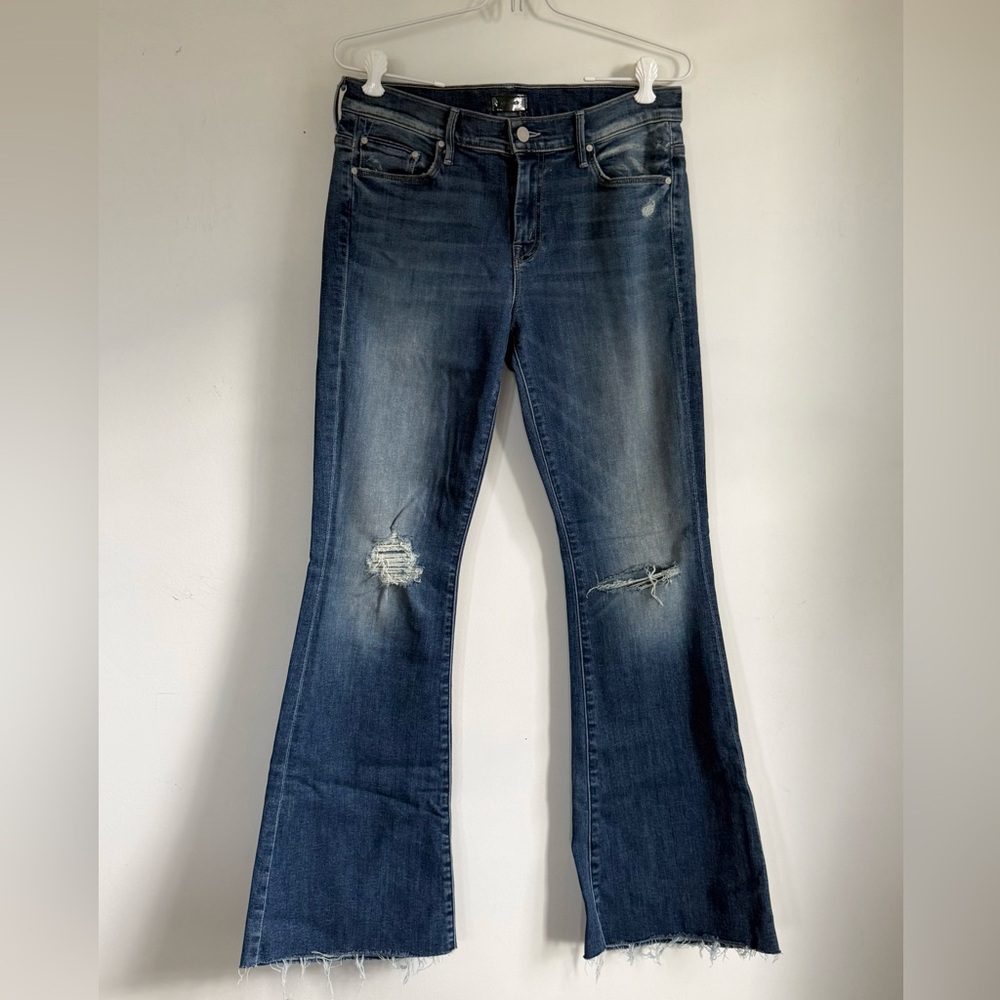 Mother The Weekender Fray Jeans in Furiously Happy, Size 29